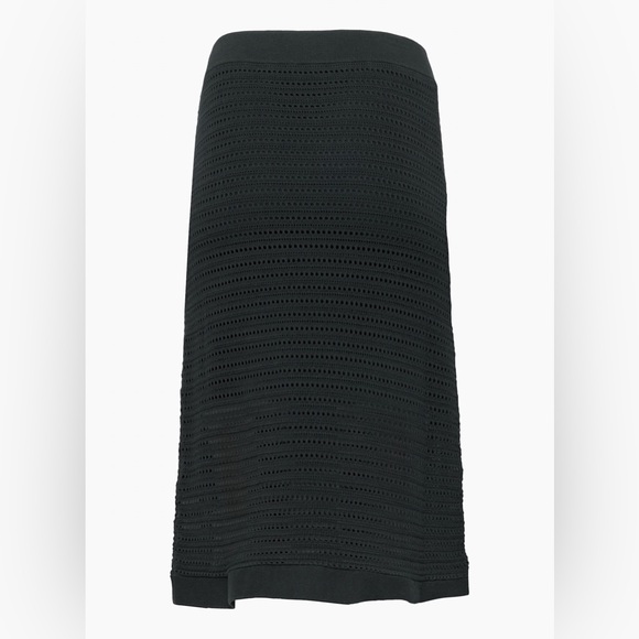 Aritzia Babaton Lattice Crocheted A-line midi skirt Black Size Medium NWT - Picture 2 of 7